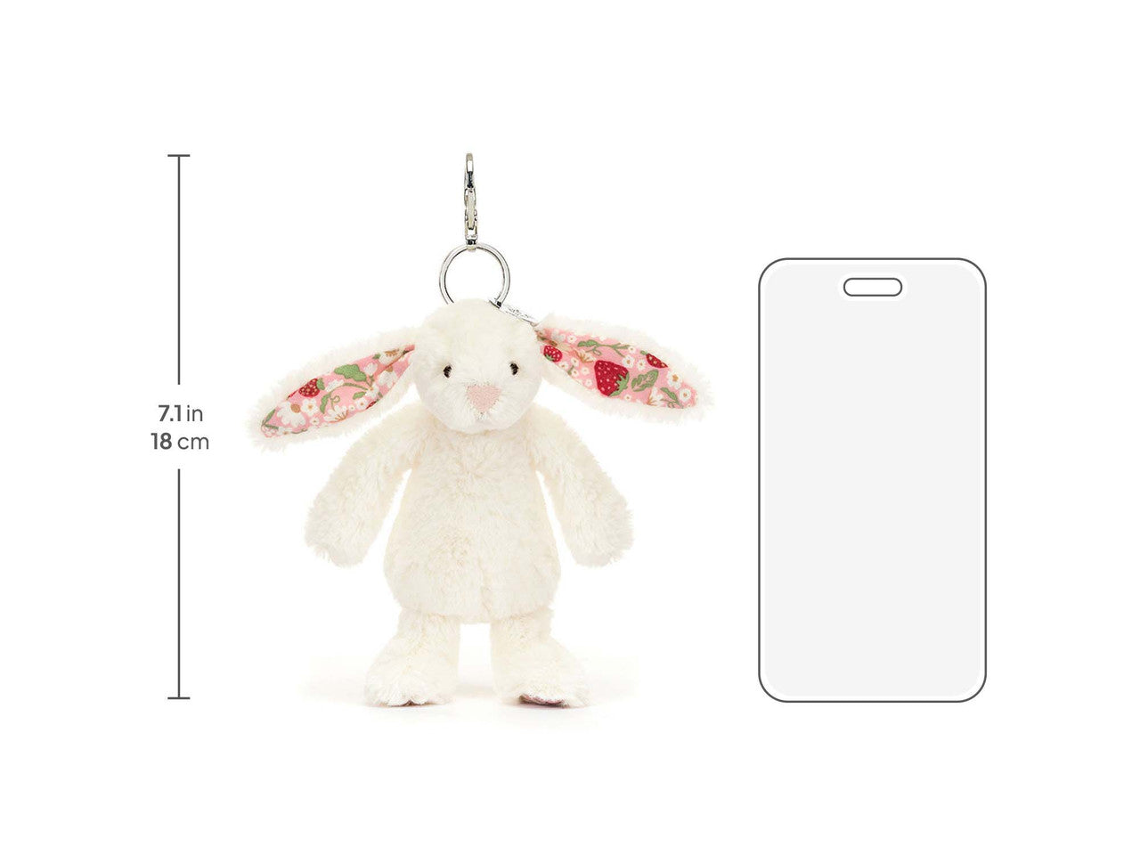 Blossom Cream Bunny 'Berry' Bag Charm