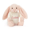 Bashful Blush Bunny with Personalized Cream Jumper