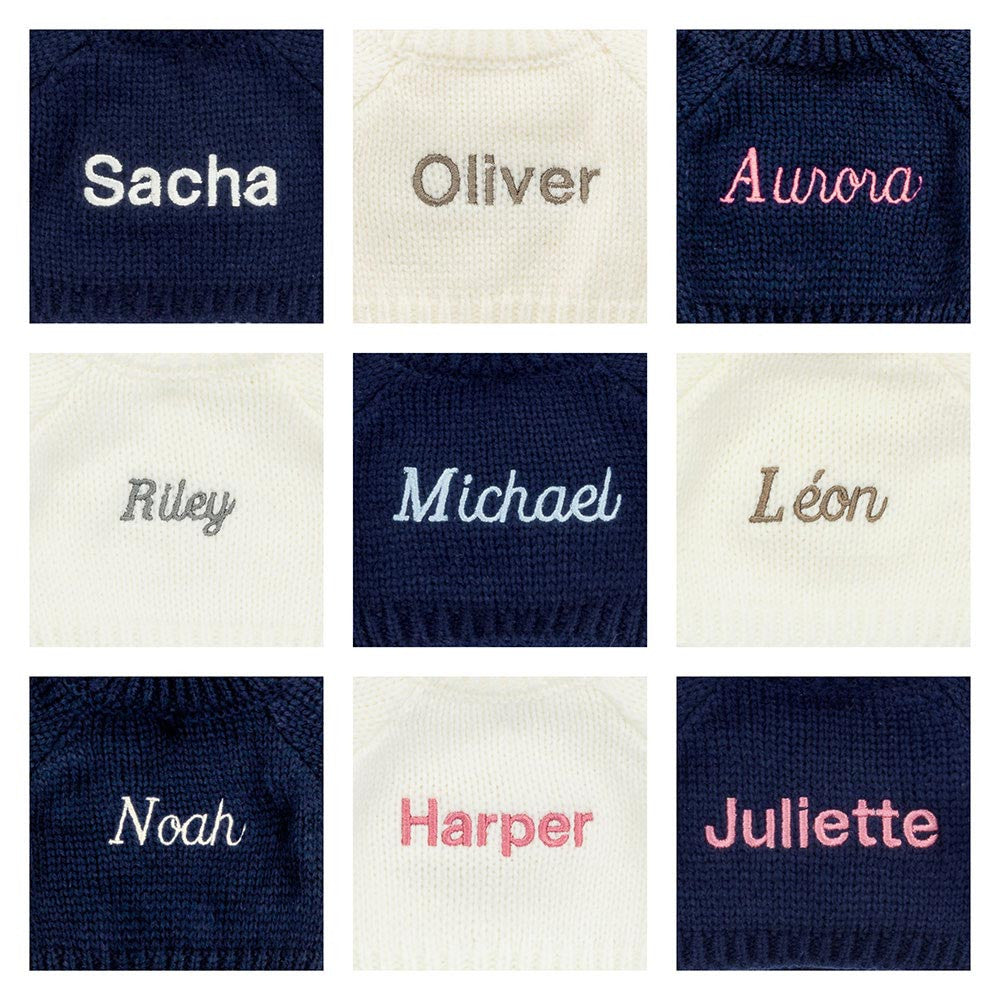 Bashful Hippo with Personalized Cream Jumper