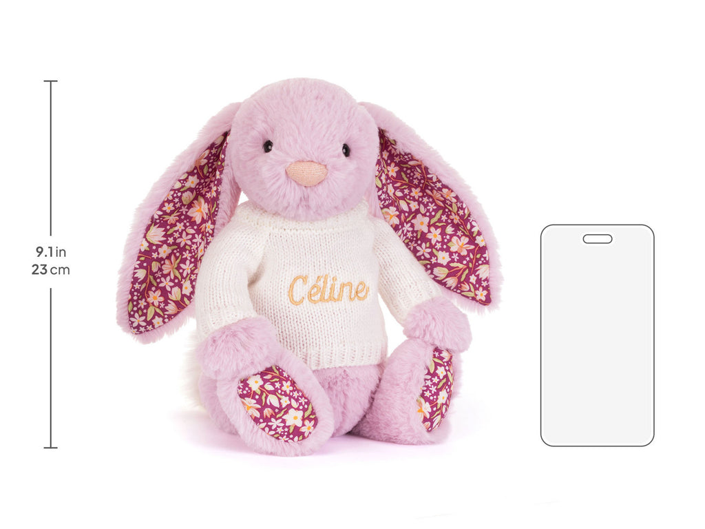 Thistlepop Blossom Luxe Bunny with Personalized Cream Jumper