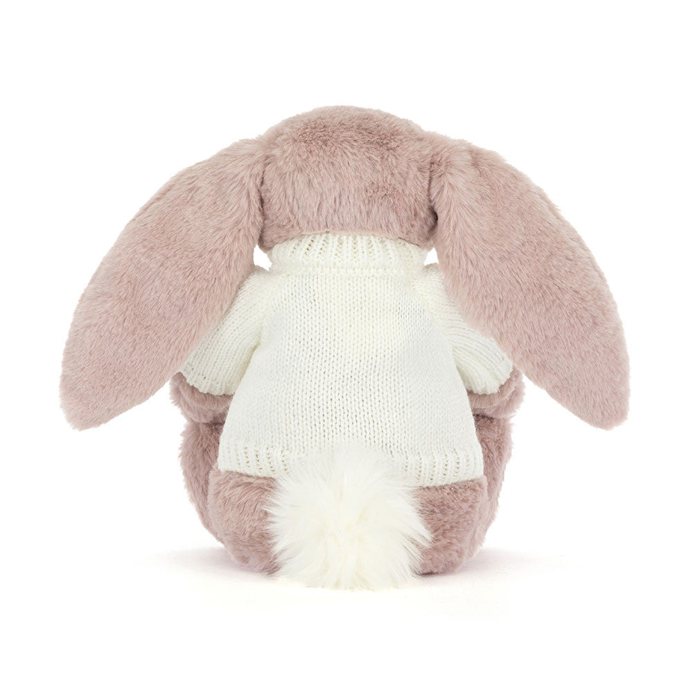 Bashful Luxe Bunny Rosa with Personalized Cream Jumper