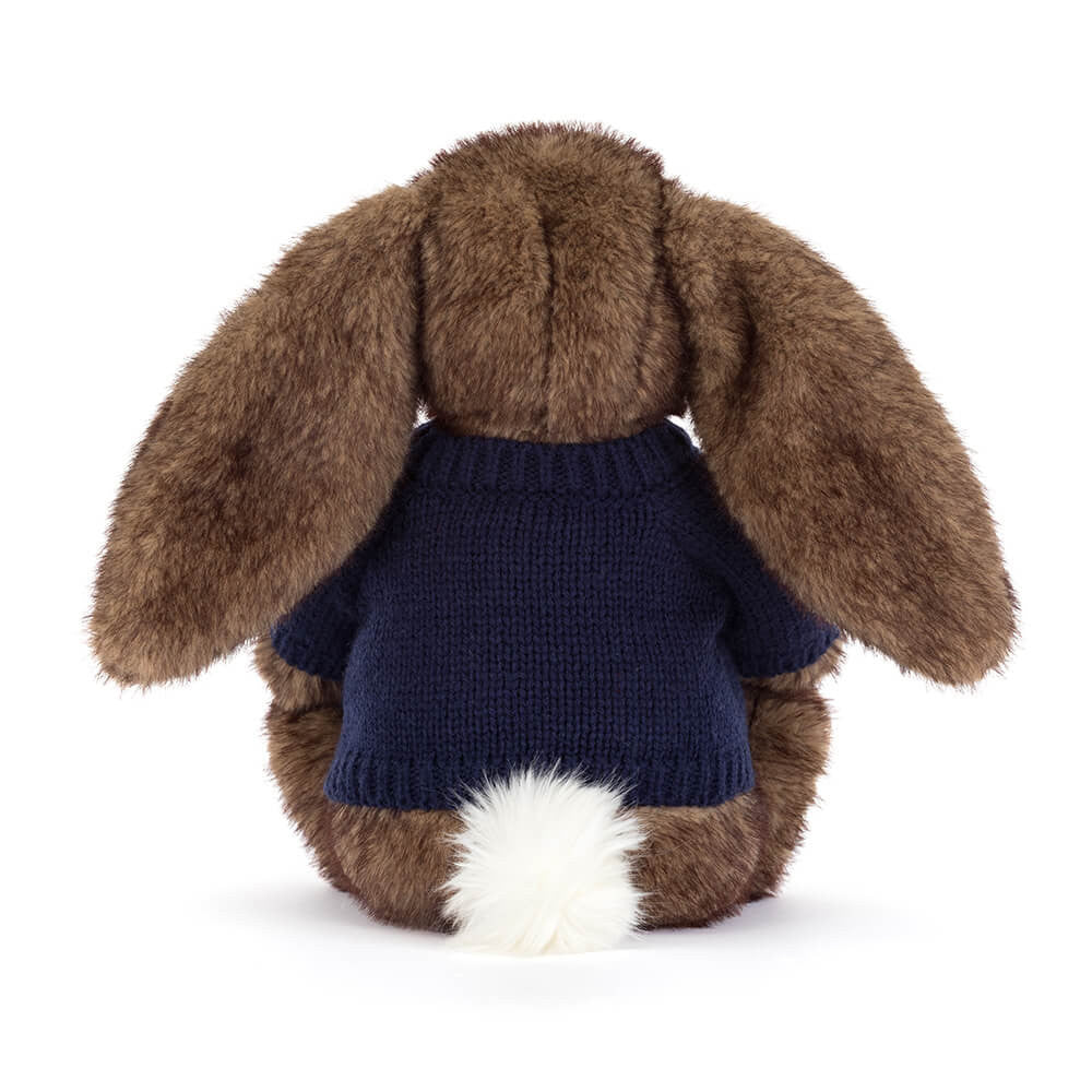 Hoppleston Luxe Bunny with Personalized Navy Jumper