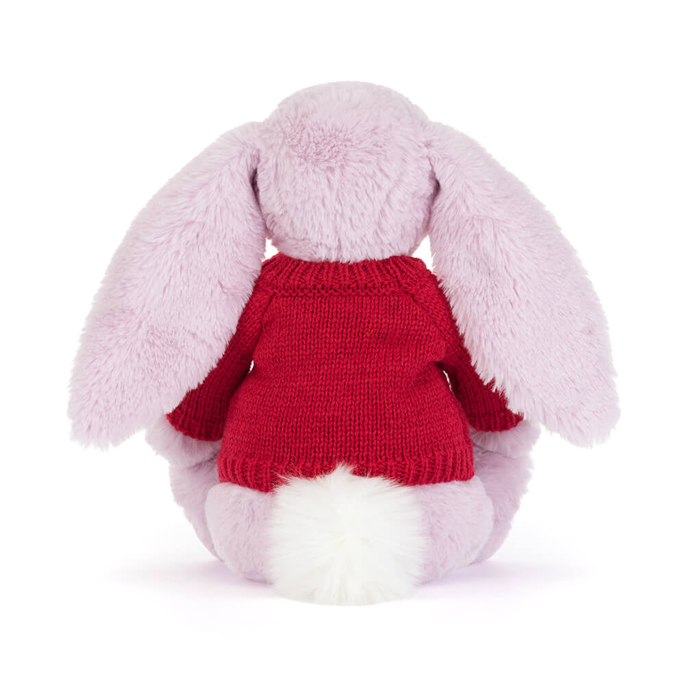 Thistlepop Blossom Luxe Bunny with Personalized Red Jumper