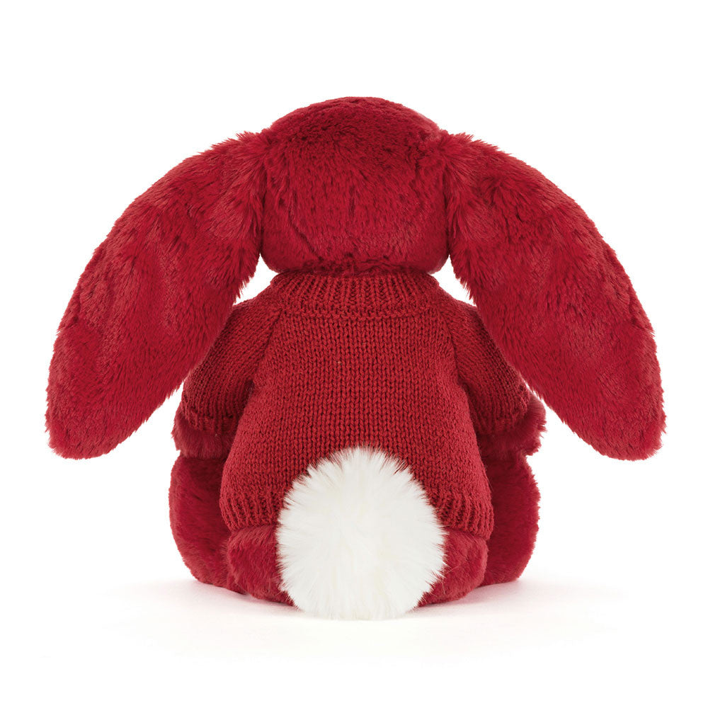 Bashful Luxe Bunny Scarlett with Personalized Red Jumper