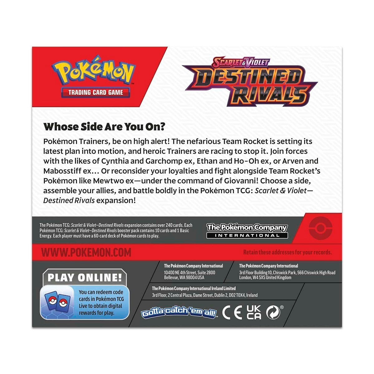 Pokémon TCG: Scarlet & Violet-Destined Rivals Booster Display Box (36 Packs) (3)