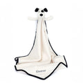 Personalized Bashful Black & Cream Puppy Blankie
