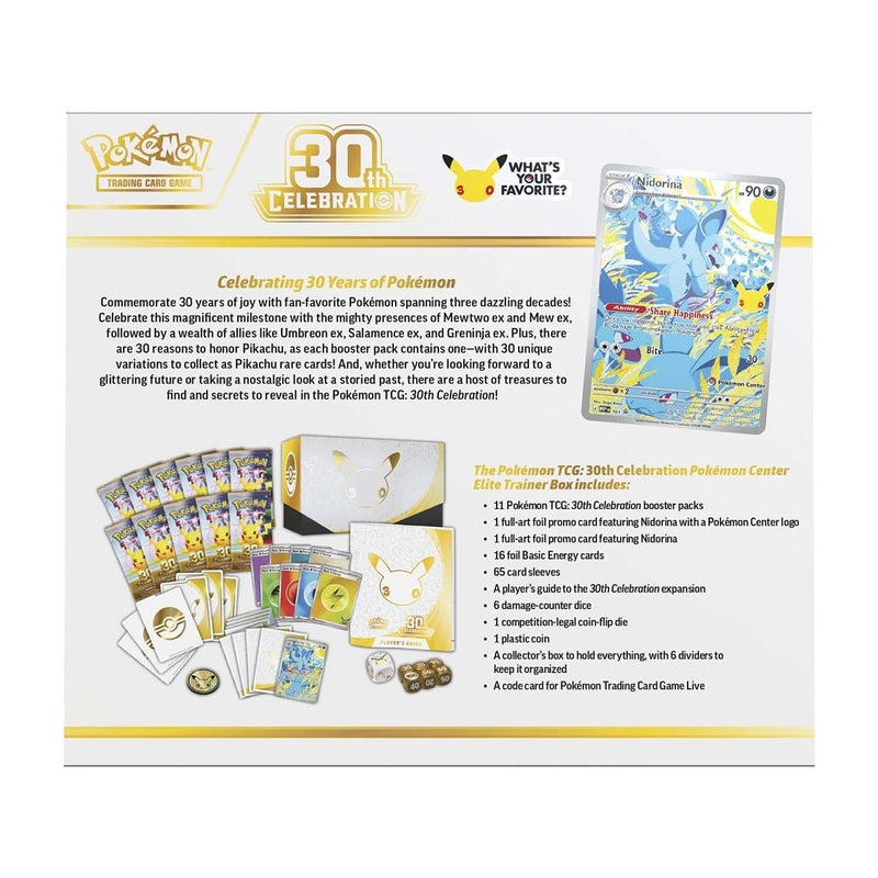 Pokémon TCG: 30th Celebration Pokémon Center Elite Trainer Box (9)