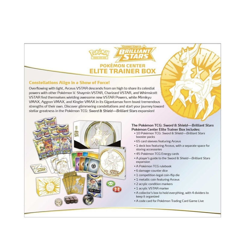 Pokémon TCG: Sword & Shield-Brilliant Stars Pokémon Center Elite Trainer Box (10)