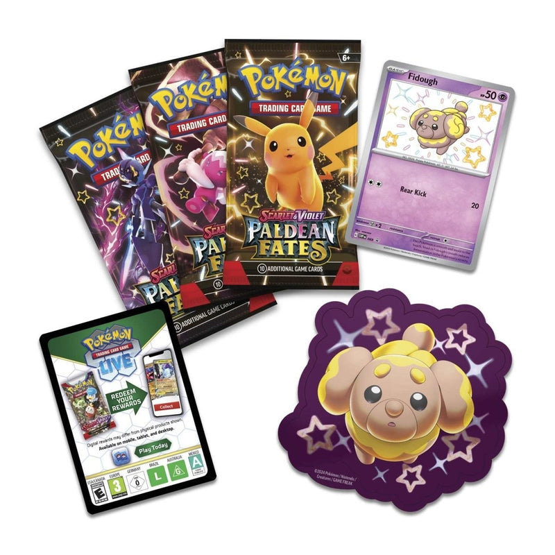 Pokémon TCG: Scarlet & Violet-Paldean Fates Tech Sticker Collection (Shiny Fidough) (2)