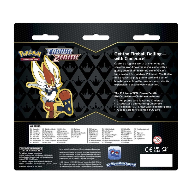 Pokémon TCG: Crown Zenith Pin Collection (Cinderace) (5)