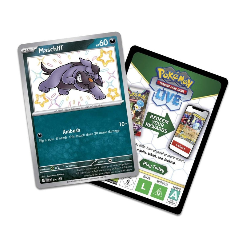 Pokémon TCG: Scarlet & Violet-Paldean Fates Tech Sticker Collection (Shiny Maschiff) (3)