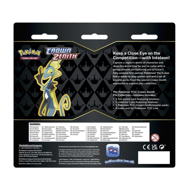 Pokémon TCG: Crown Zenith Pin Collection (Inteleon) (5)
