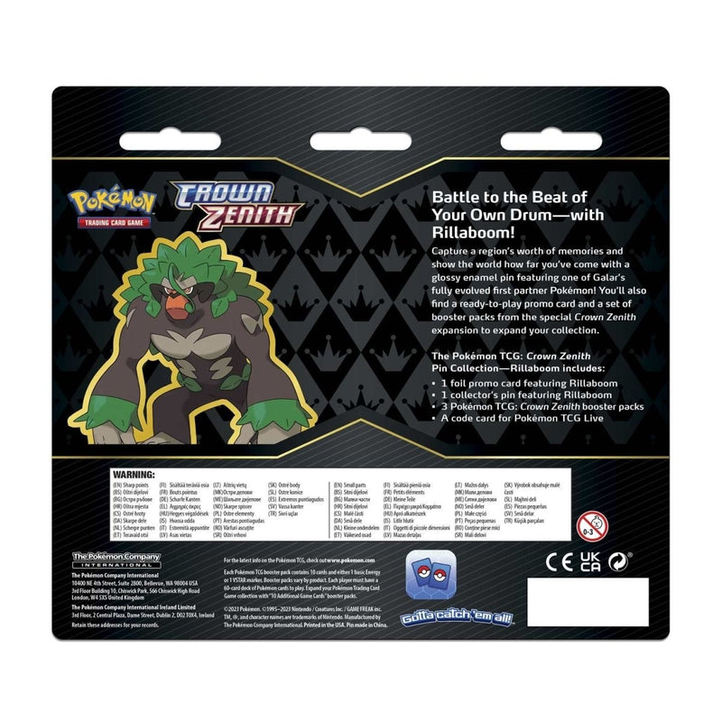 Pokémon TCG: Crown Zenith Pin Collection (Rillaboom) (5)