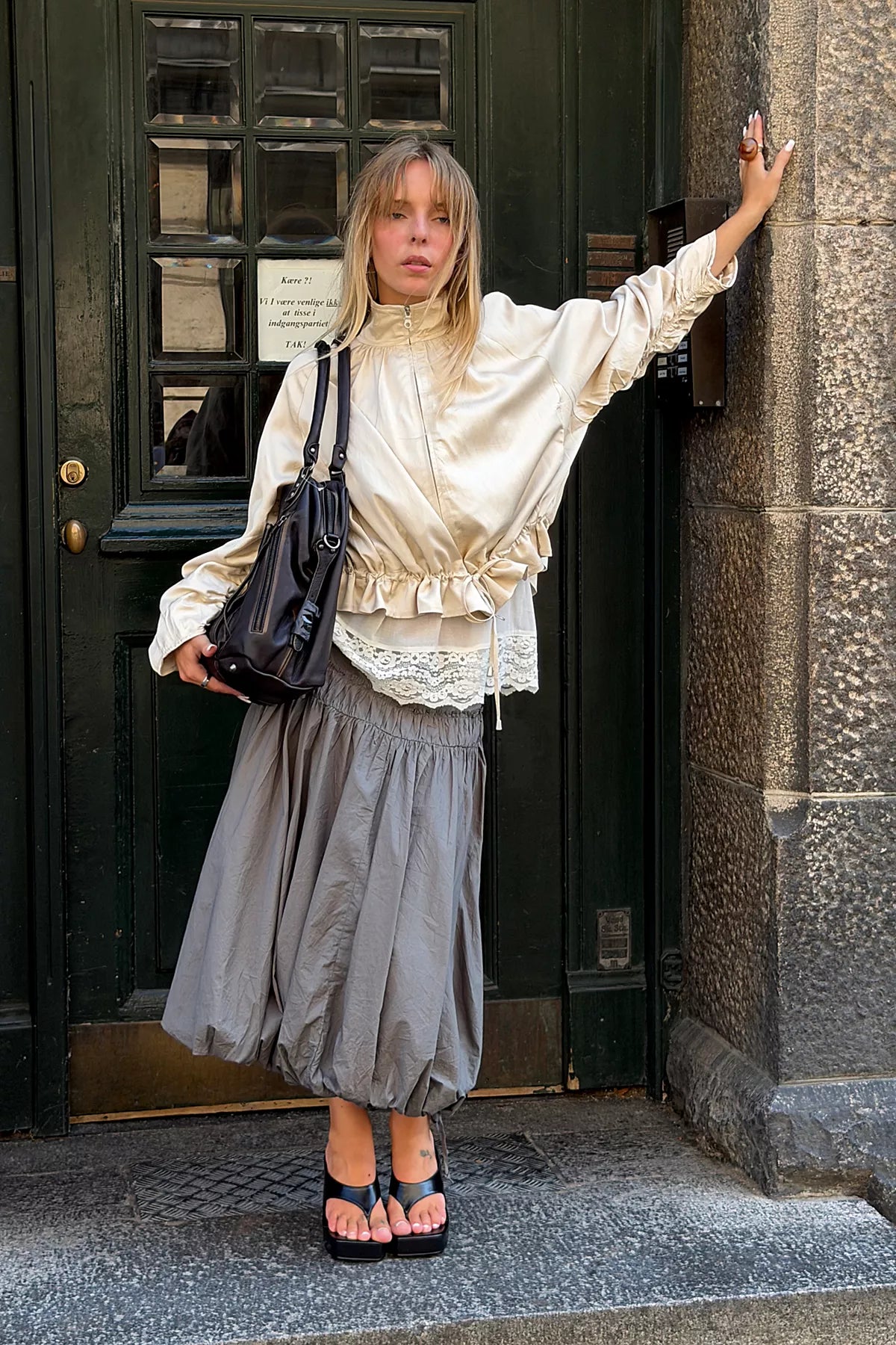 Sea Salt Midi Bubble Skirt