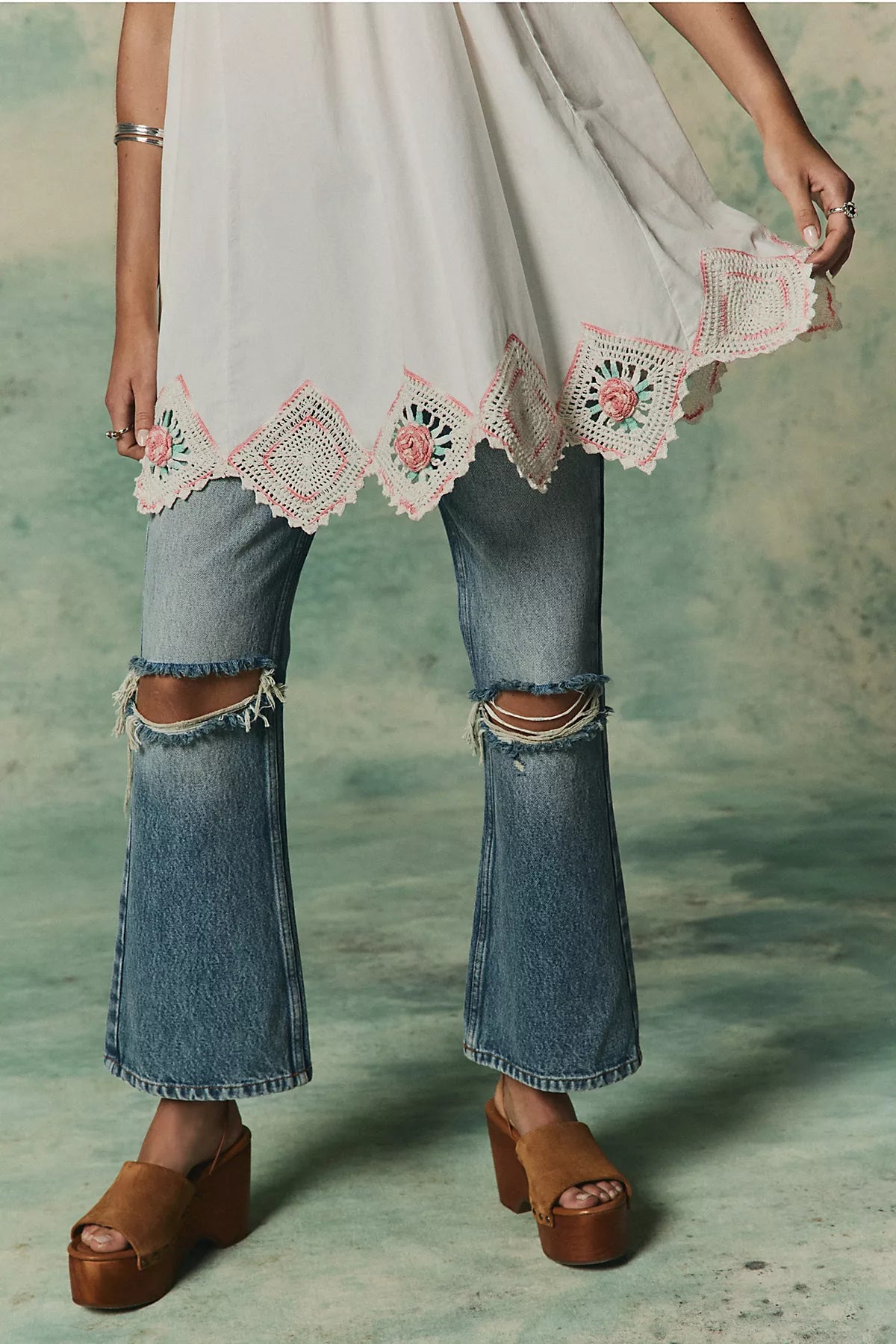 We The Free Elowen Cropped Flare Jeans