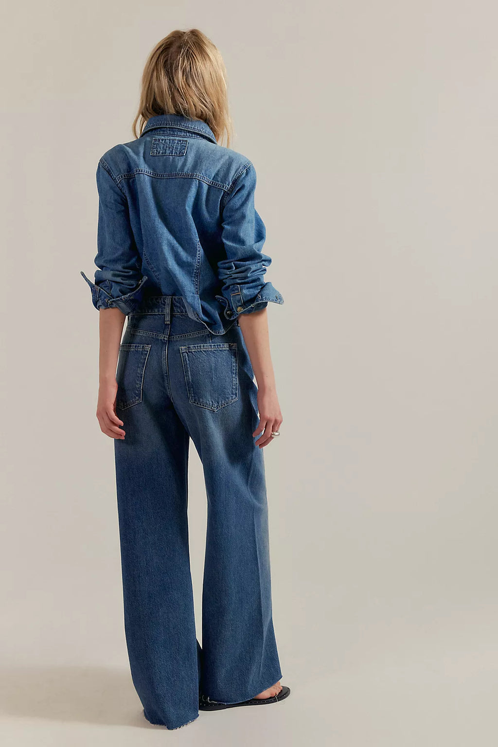 We The Free Alter Ego Wide-Leg Twisted Jeans