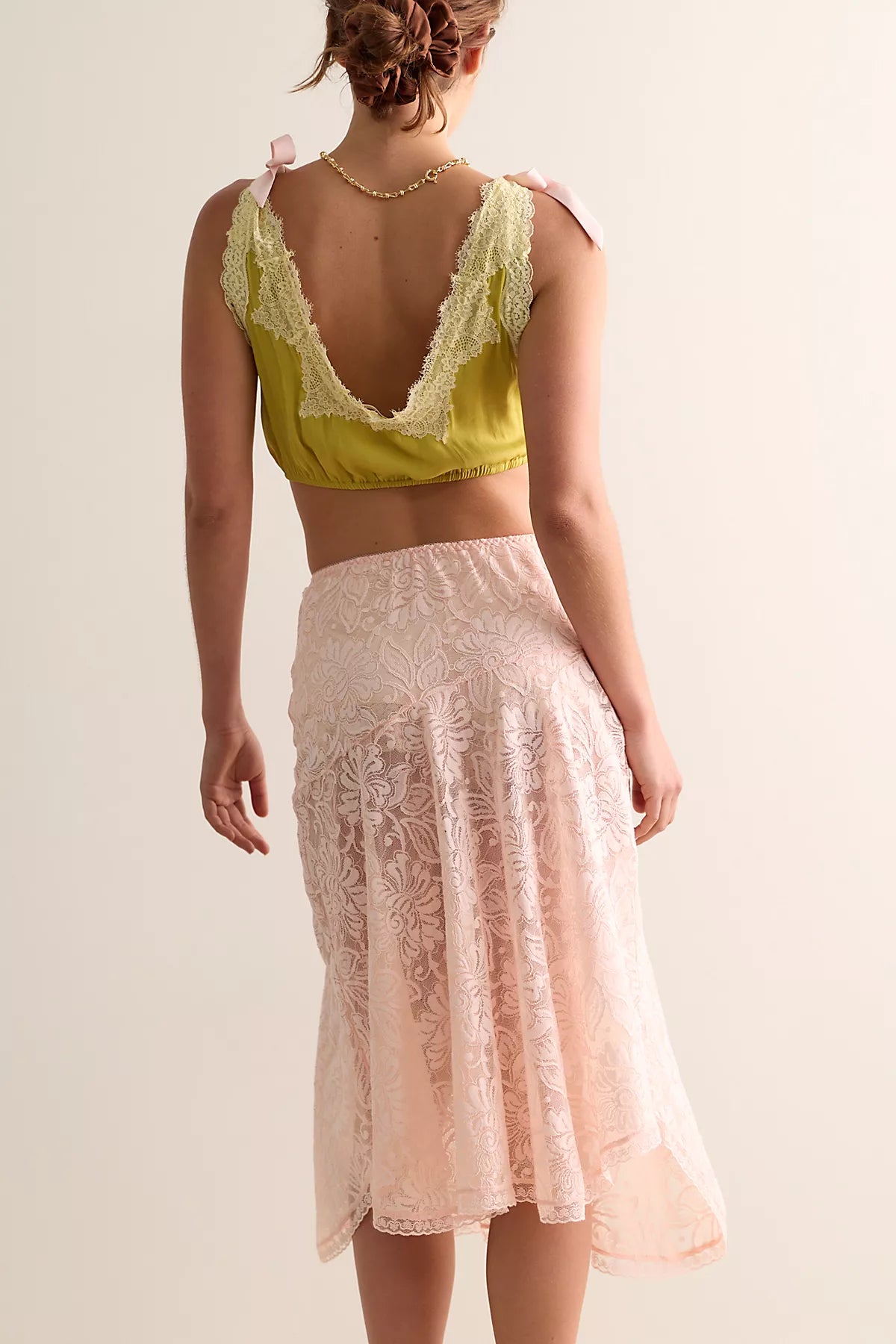 Sheer Emotion Midi Slip Skirt