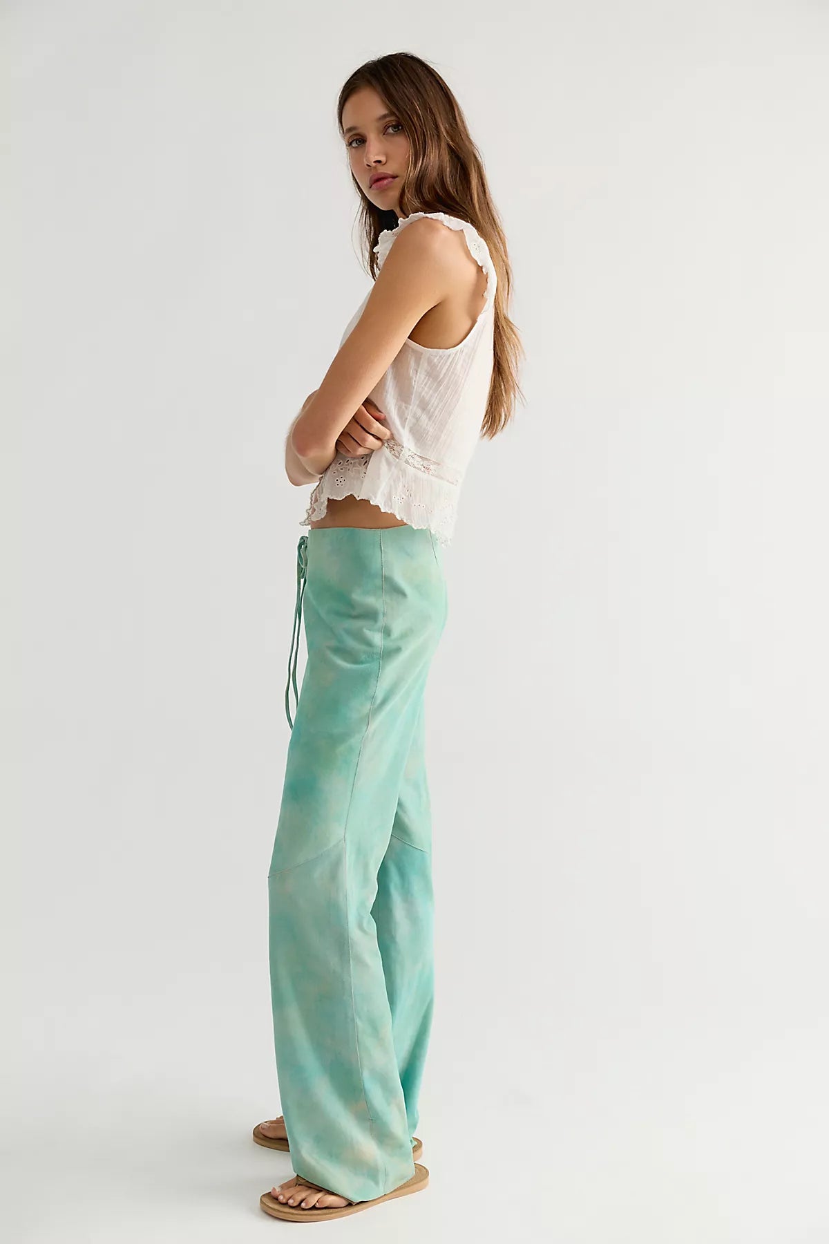 Nigel Preston Lace-Up Suede Pants