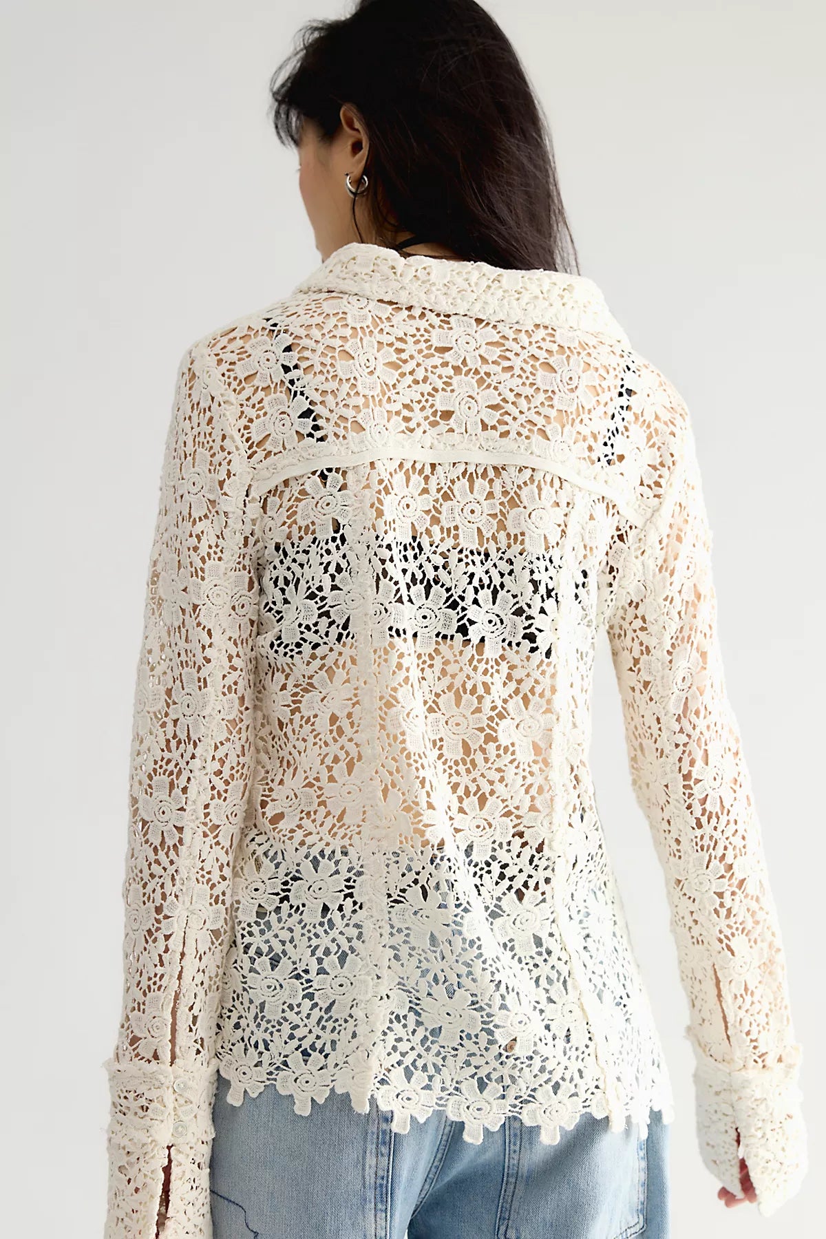 Sam Lace Button Down Top