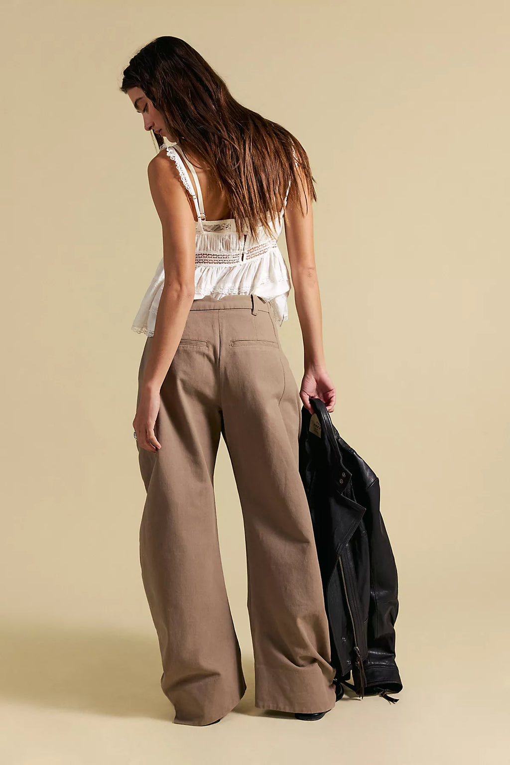 Spotlight Structured Twill Barrel Trousers