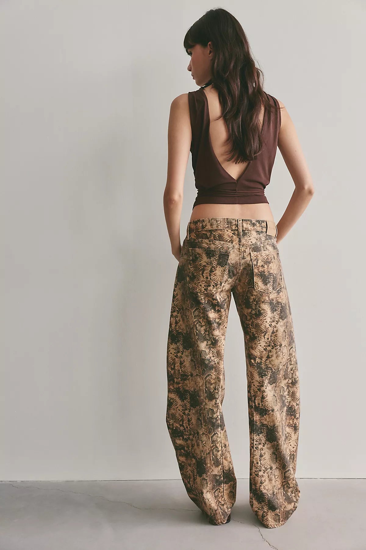 We The Free Fable Printed Twisted Jeans