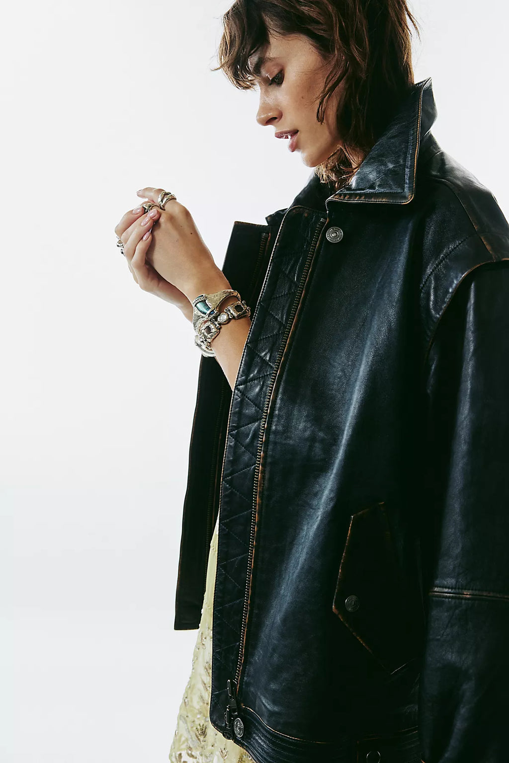 We The Free Parker Leather Jacket