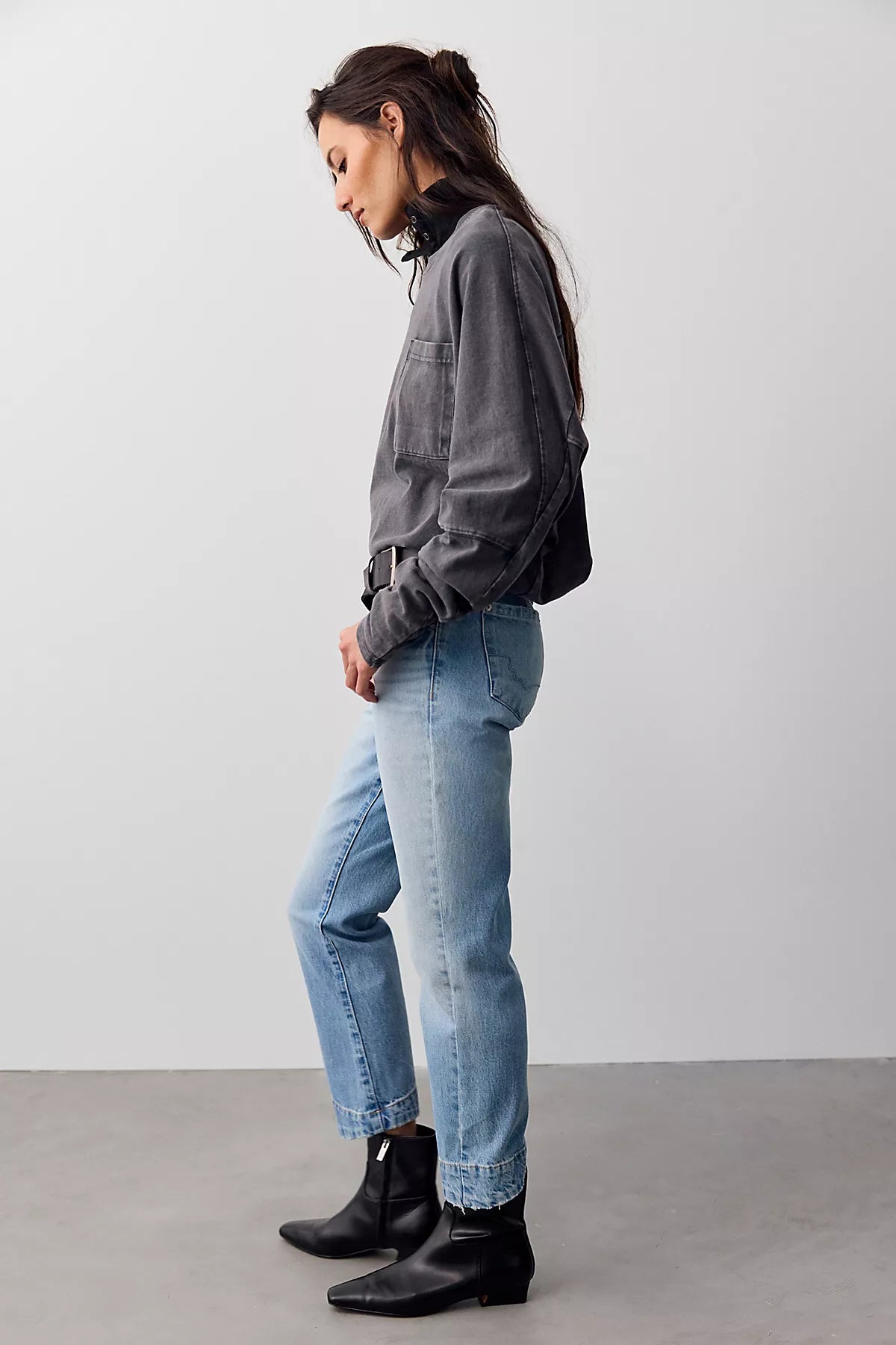 We The Free Leona Low-Rise Twisted Slim Jeans