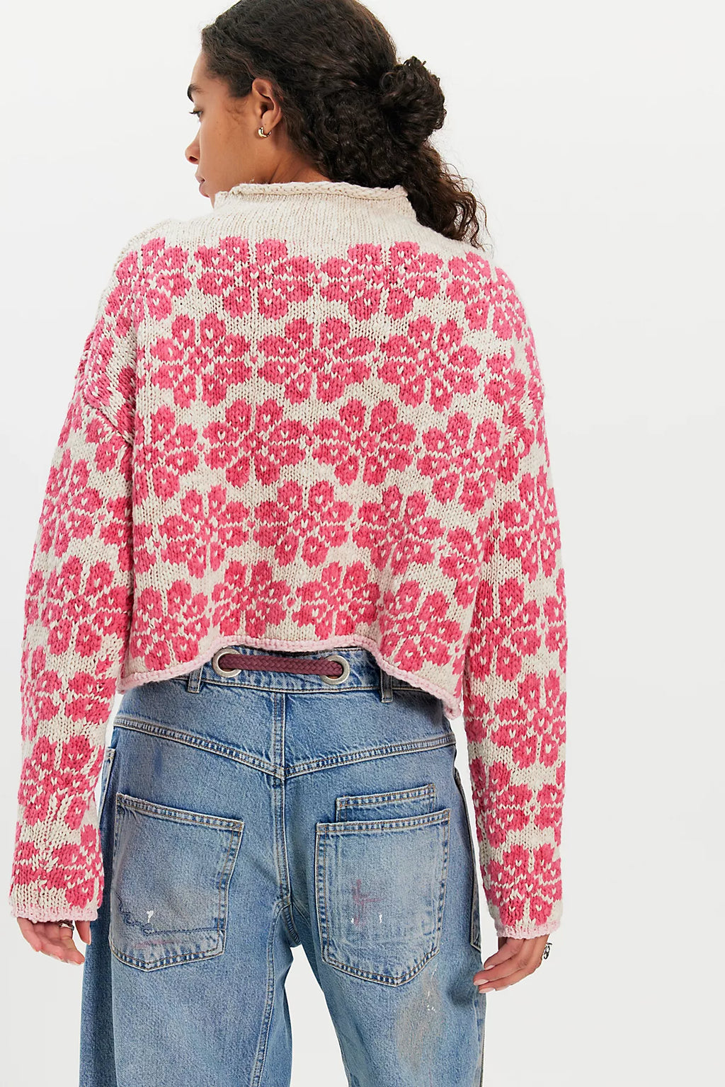 Opal Rollneck Knit Patterned Sweater