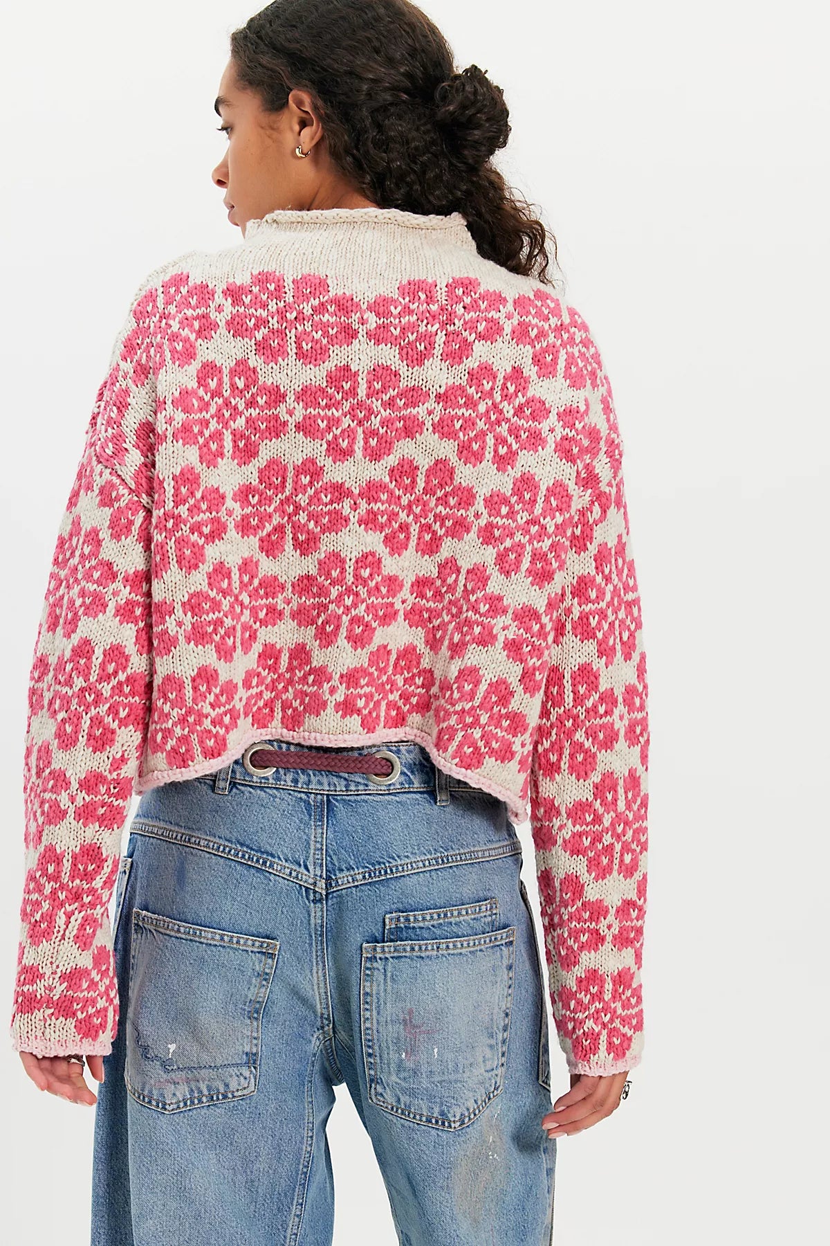Opal Rollneck Knit Patterned Sweater