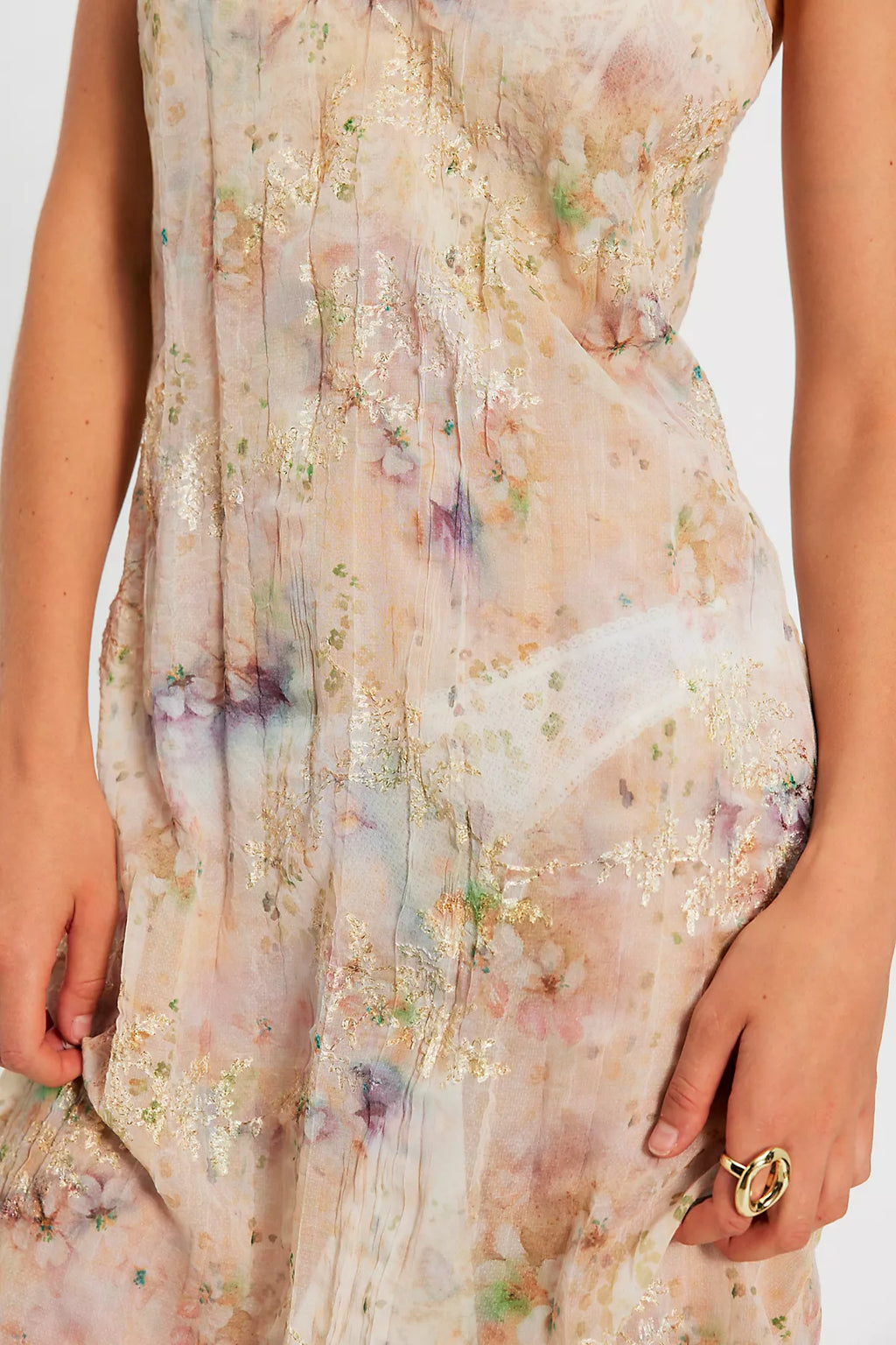 Anna Sui Oasis Bloom Midi Slip Dress
