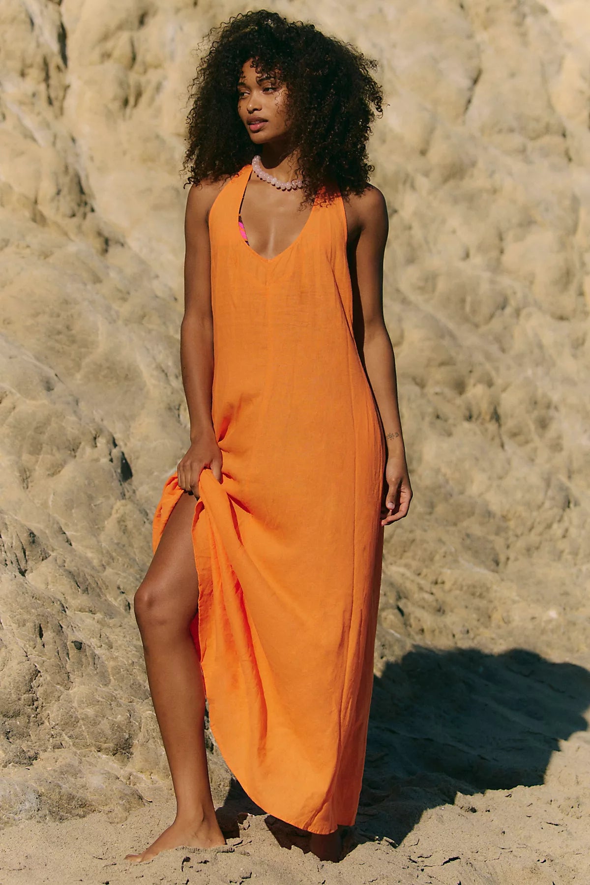 Sandshell Linen Easy Does It Maxi Dress