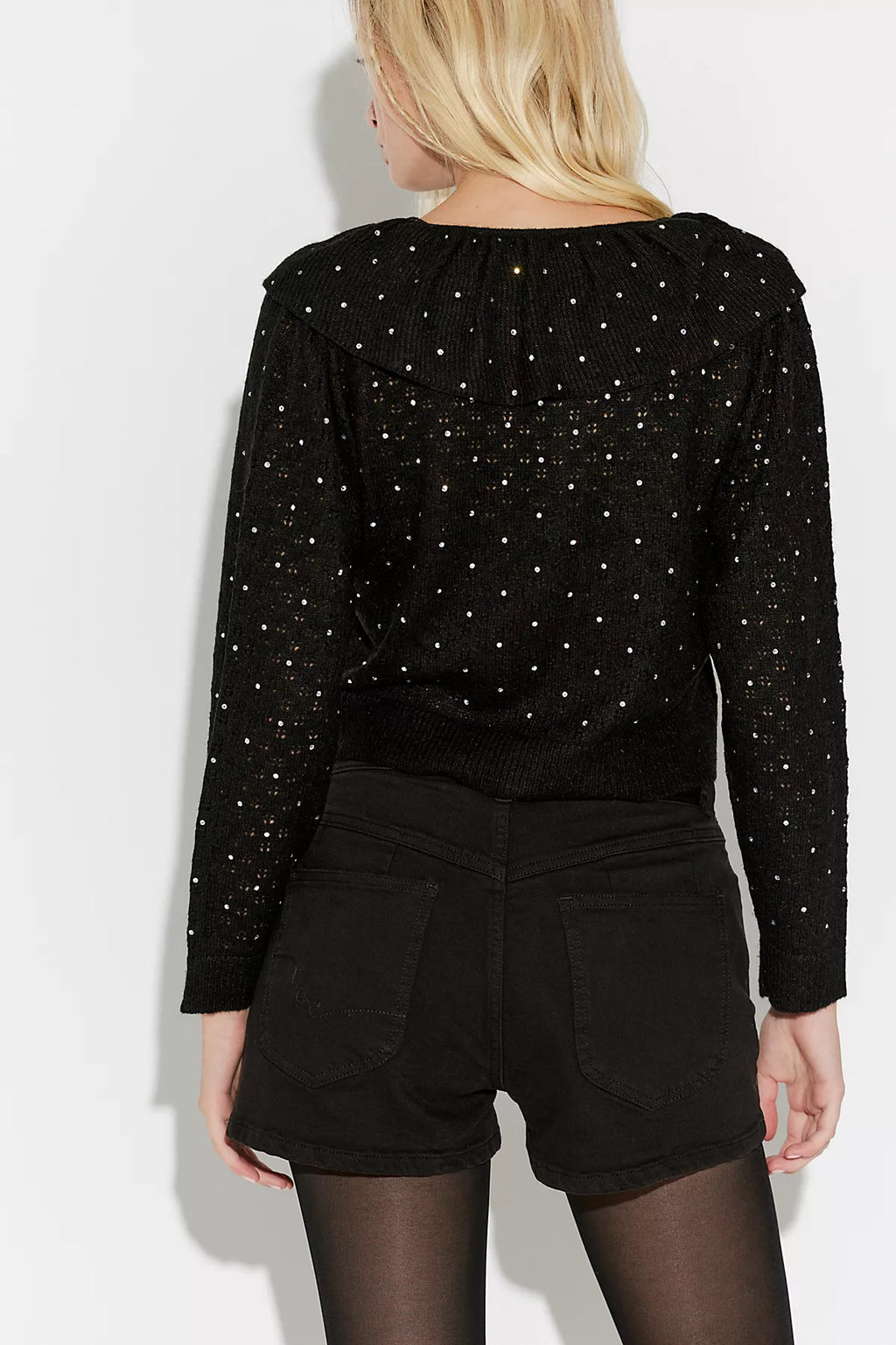 Rixo Jelena Embellished Knit Cardi
