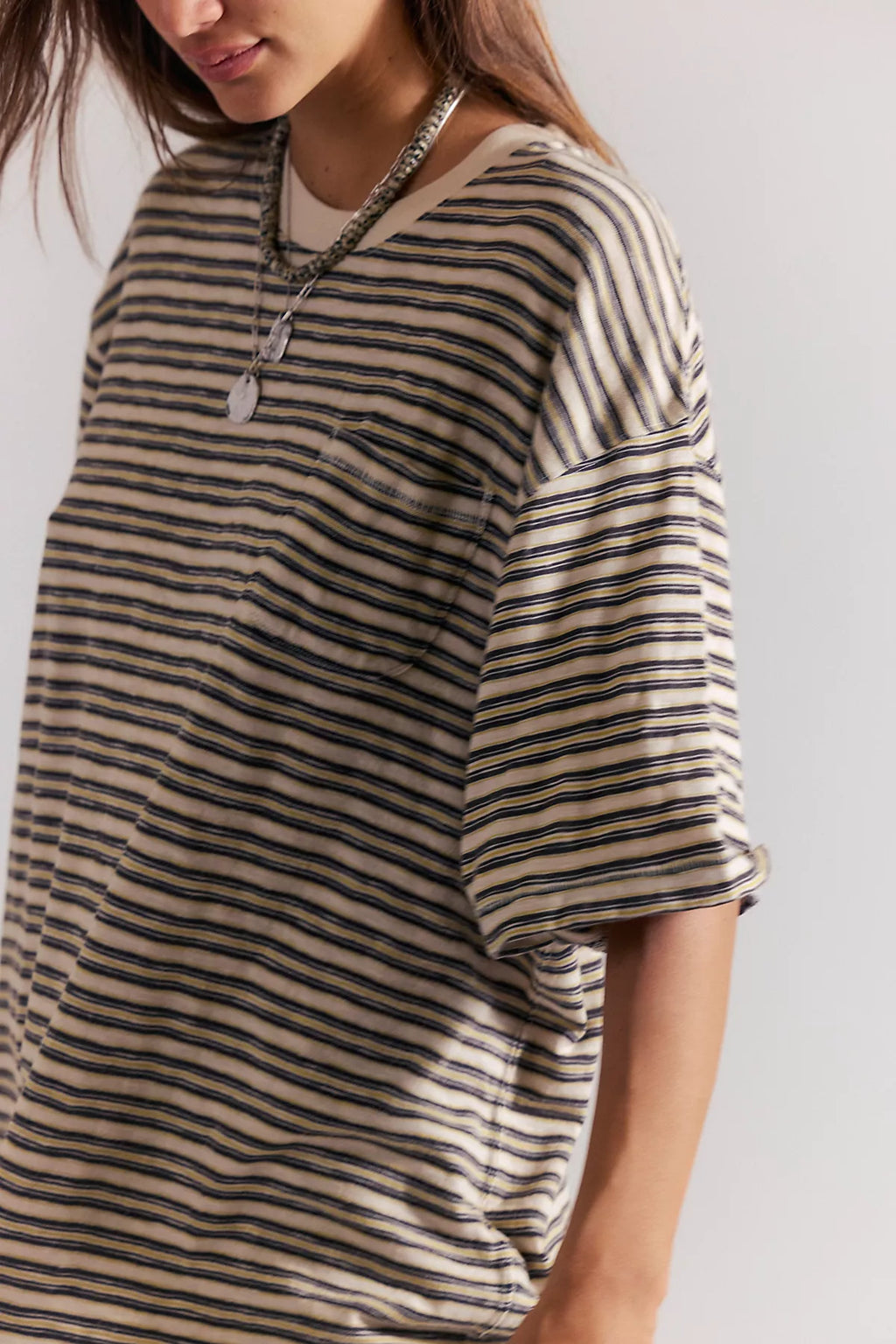 We The Free All Love Striped Pocket Tee