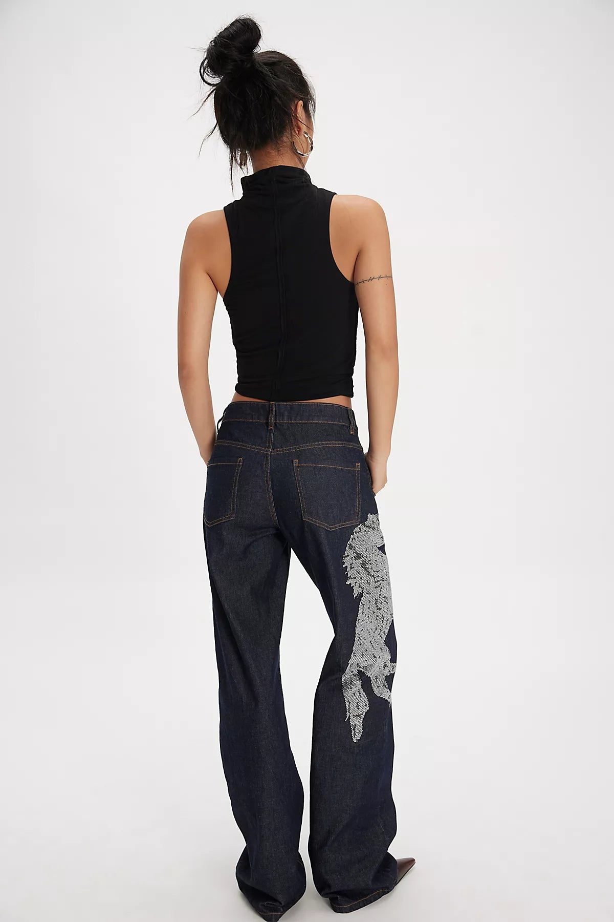 Understated Leather Party Horse Jeans
