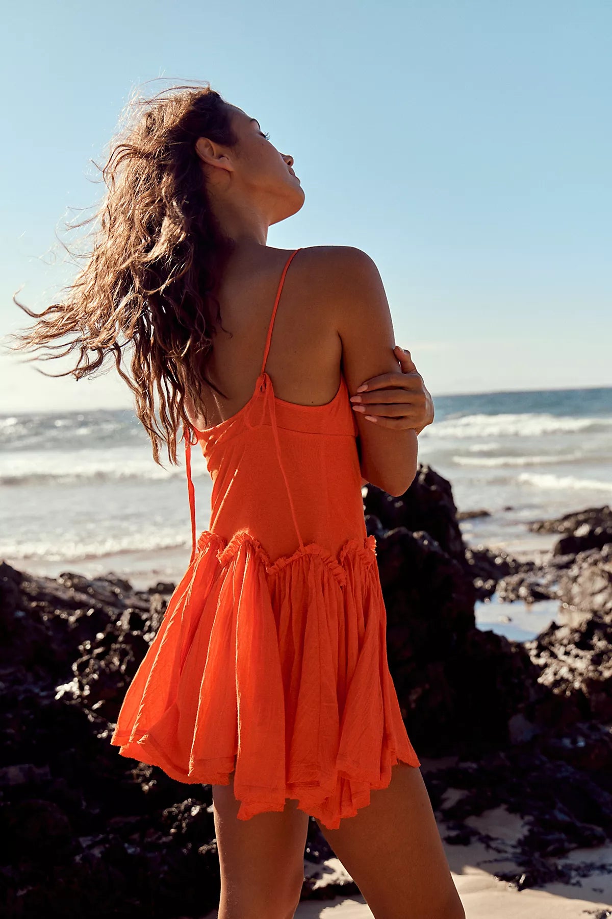 Twirly Girly Solid Cotton Mini Dress