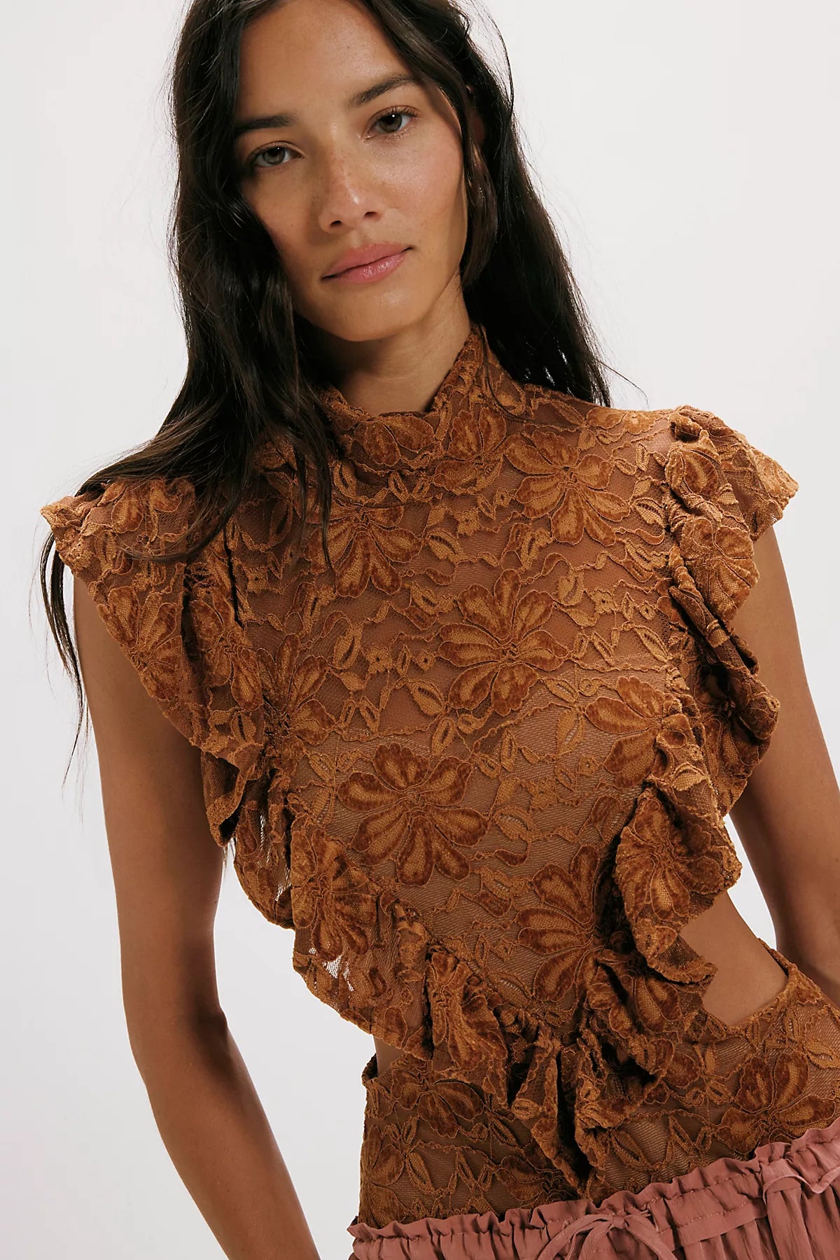 Nightcap Fleur Lace Apron Bodysuit