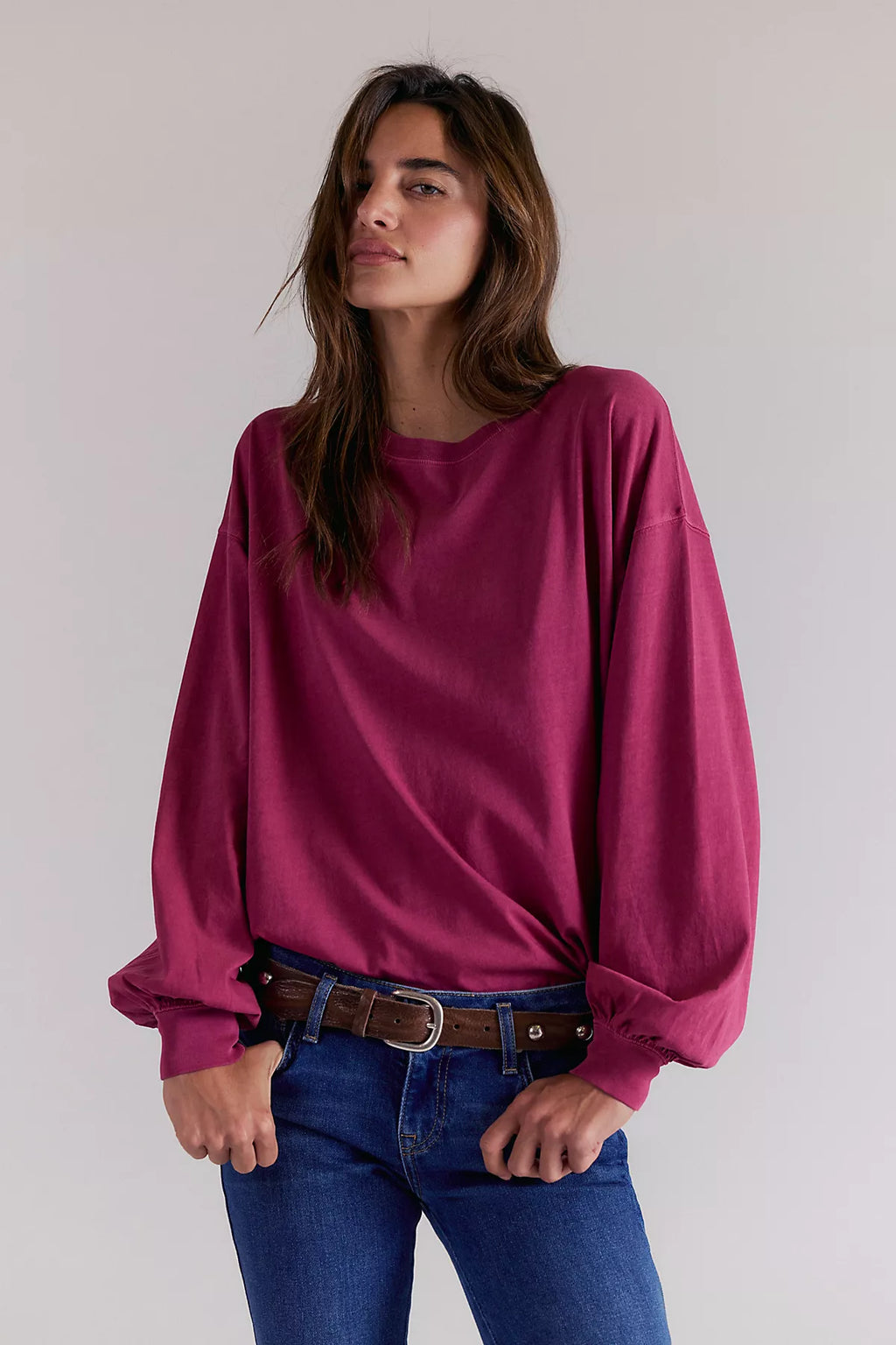 We The Free Perfect Oversized Long Sleeve Top
