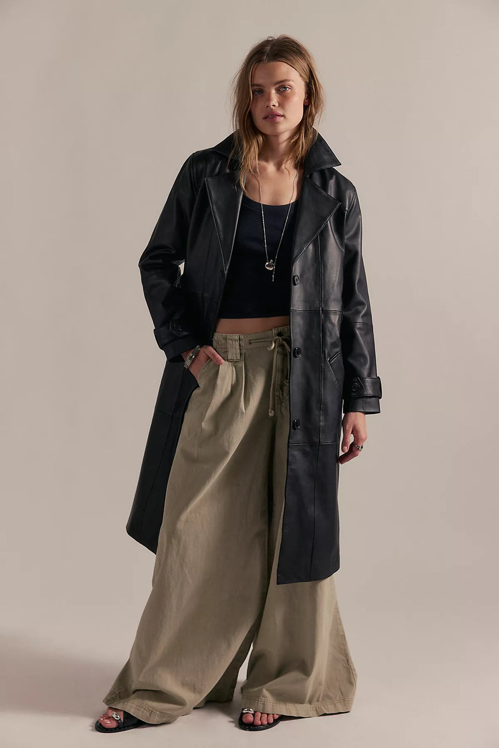 Deadwood Terra Leather Trench Coat