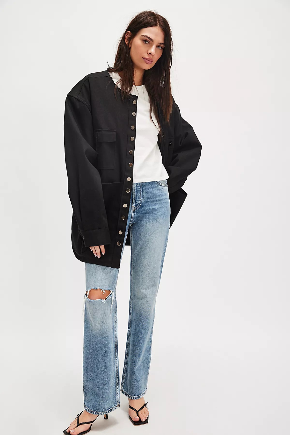 Asparagus Multi-Button Jacket
