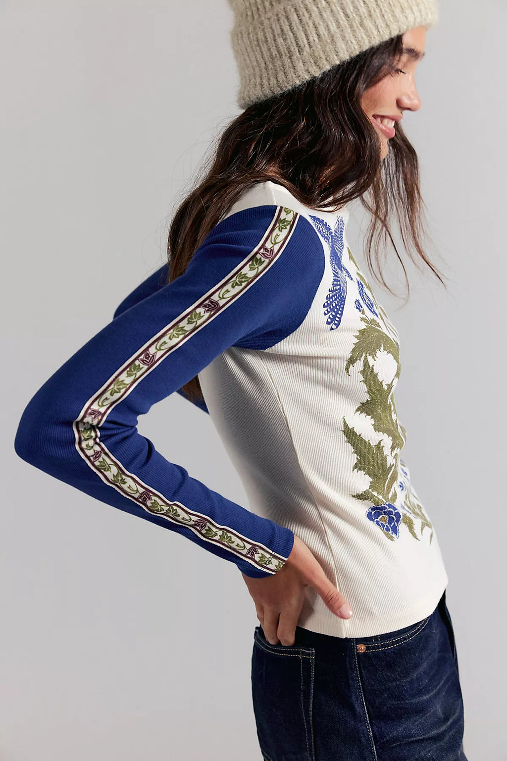 Sunday Market Folklorian Twist Long Sleeve Top
