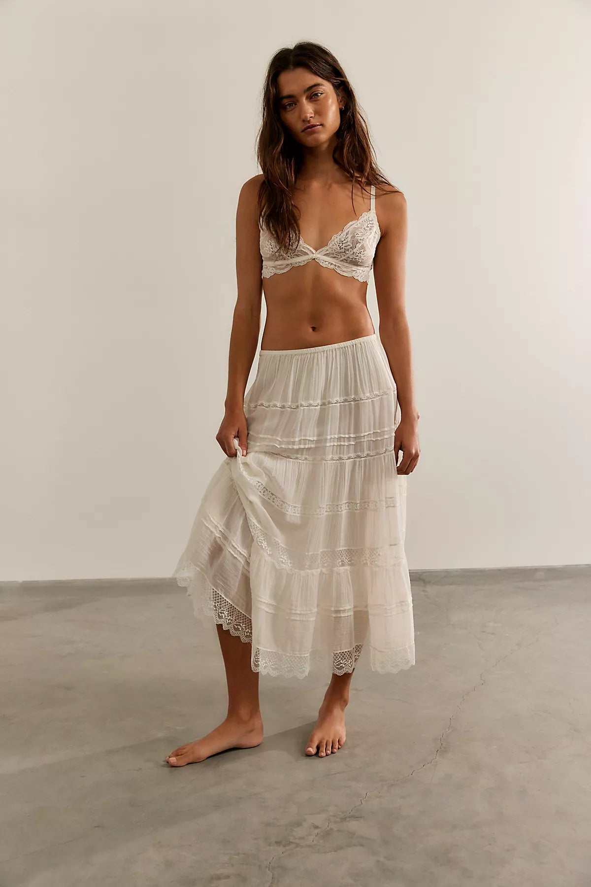 FP One Lily Lace Midi Skirt