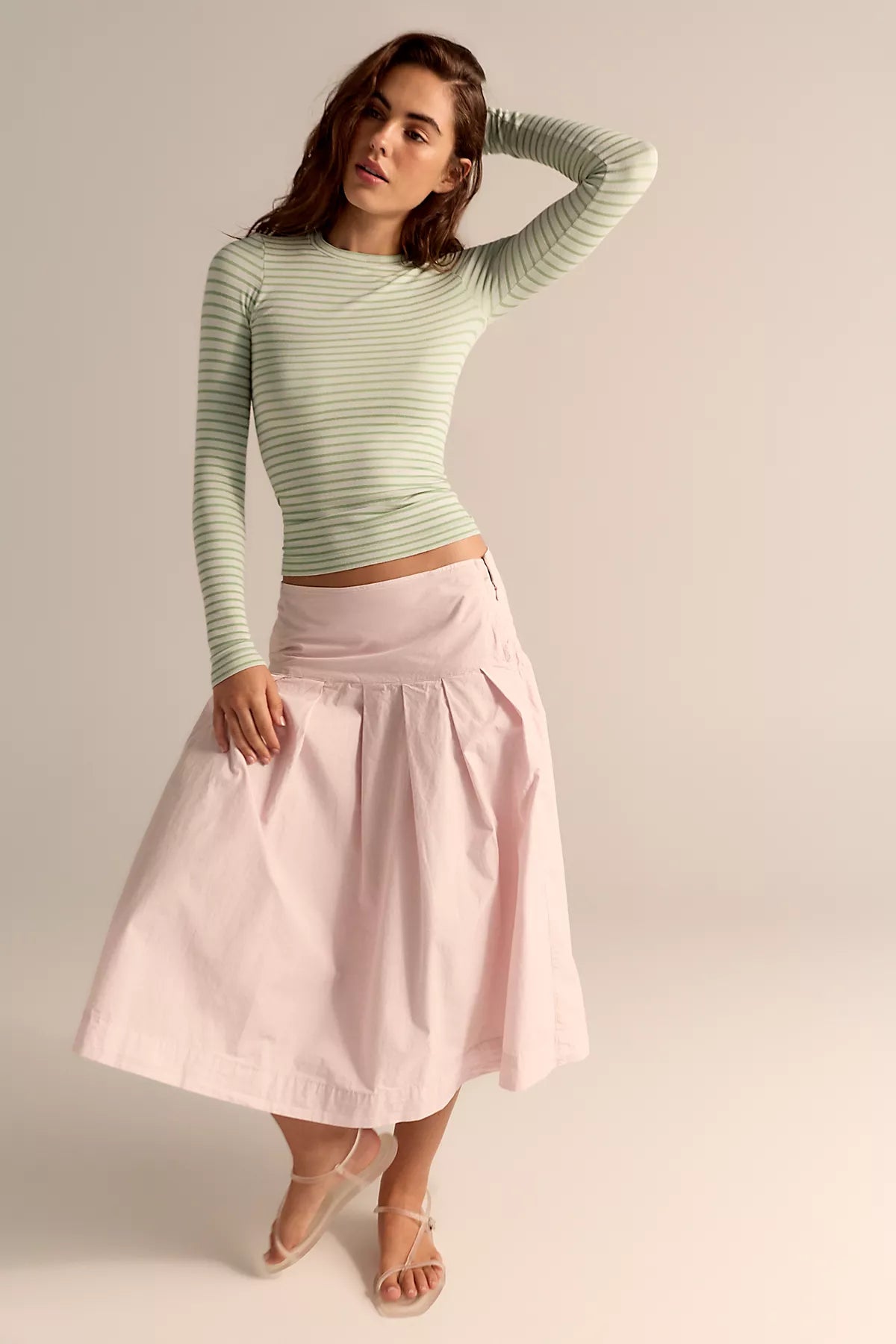Just Enough Stripe Crew Neck Long Sleeve