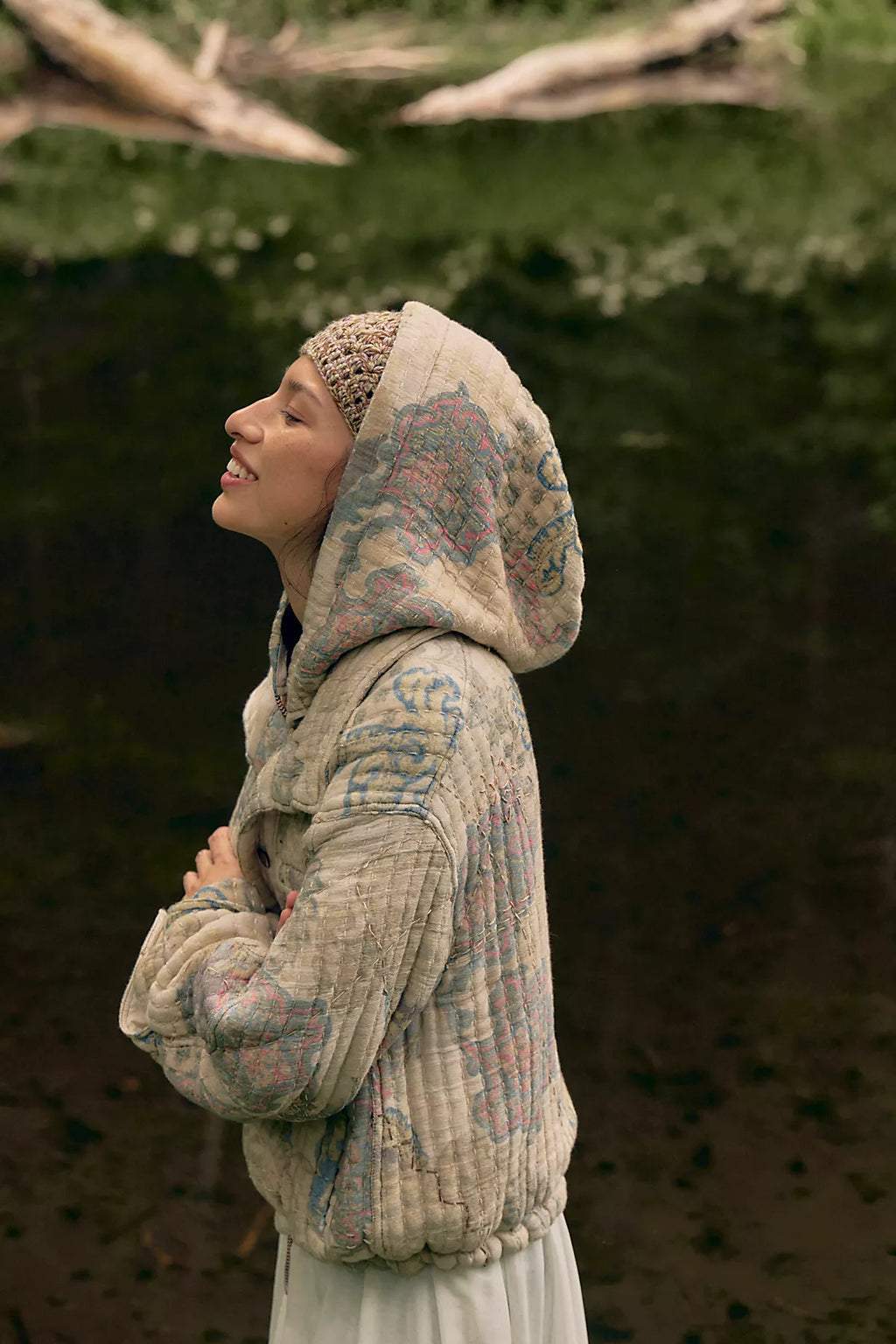 We The Free Flora Quilted Bomber Jacket