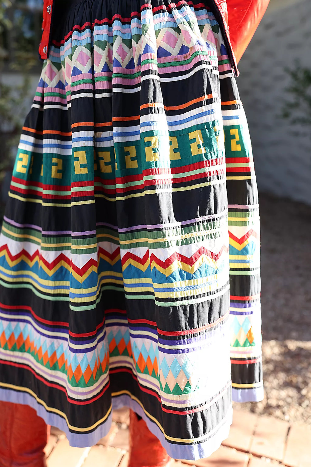 Vintage Rare 1950s Patchwork Full Skirt by Lauren Owen of Texas