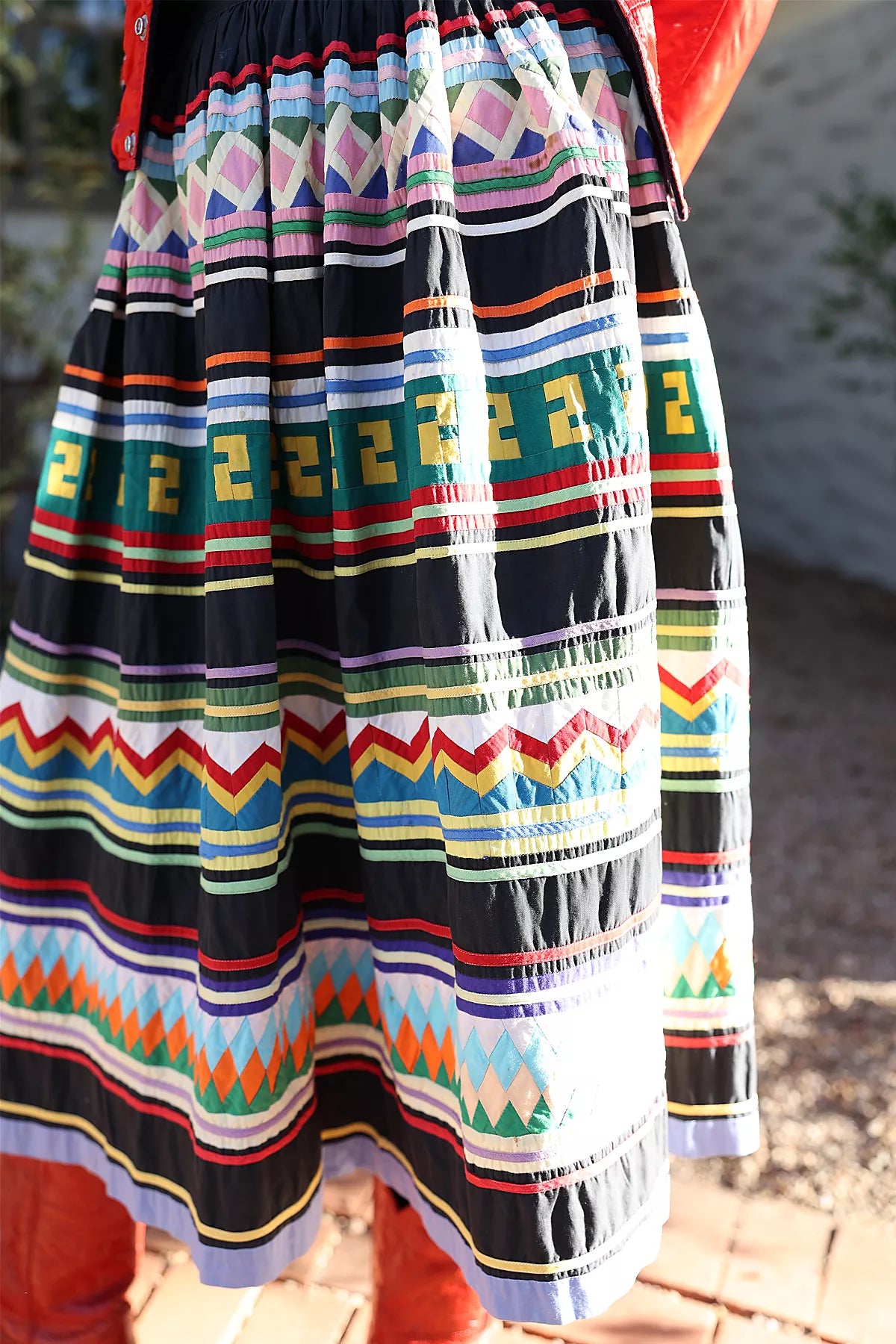 Vintage Rare 1950s Patchwork Full Skirt by Lauren Owen of Texas