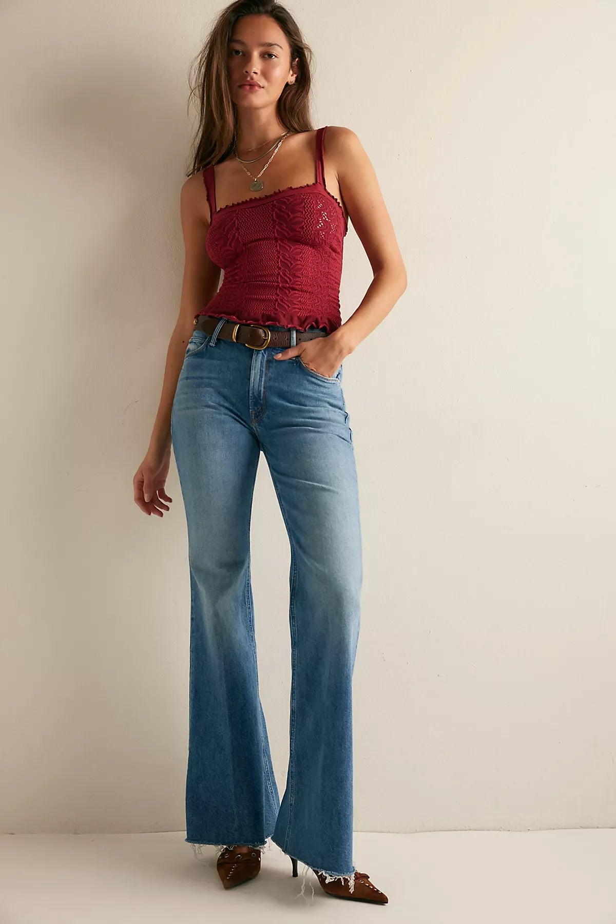 So Soft Frill Square Neck Tank