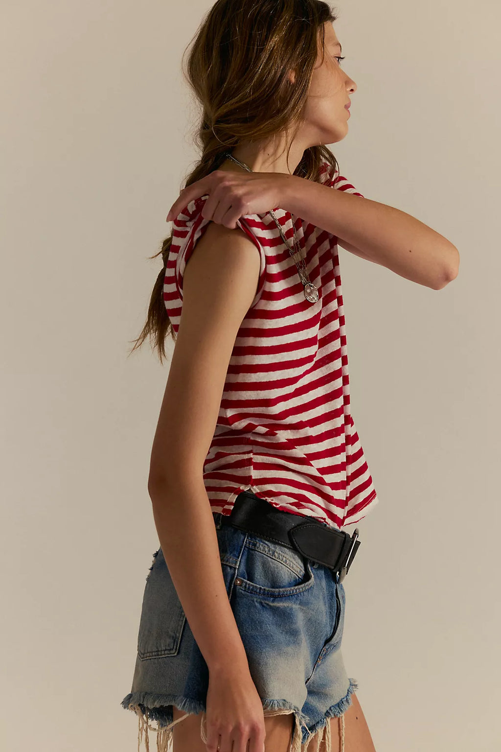 We The Free Nora Striped Linen Tee