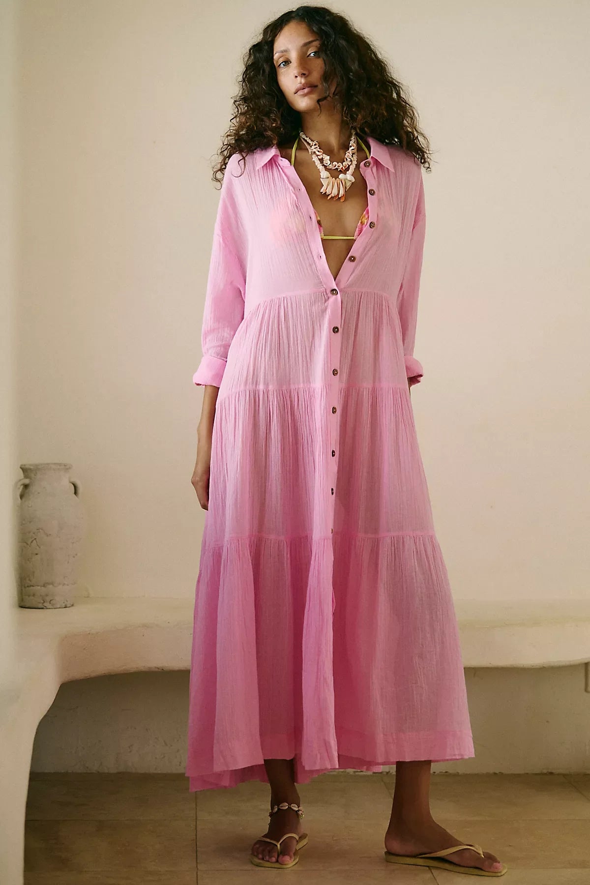 Salt Breeze Cotton Midi Dress