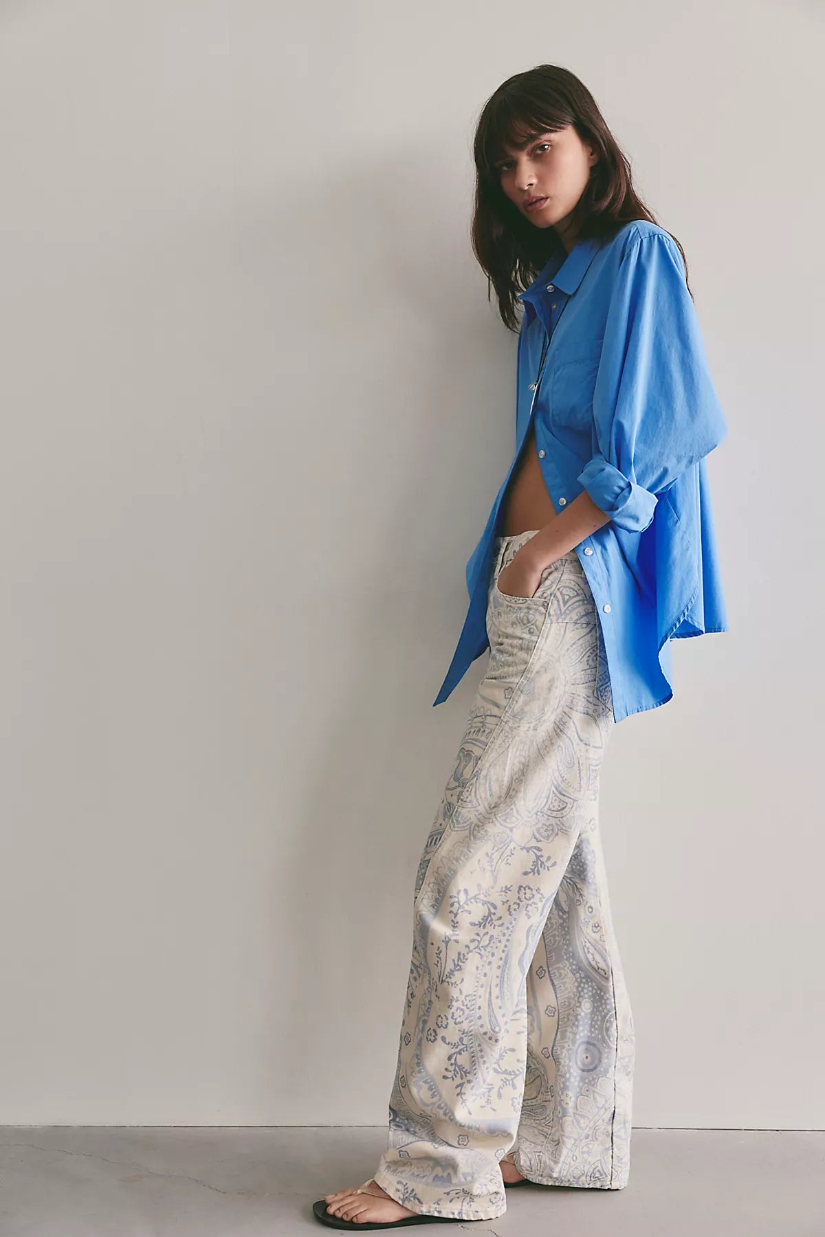 We The Free Fable Printed Twisted Jeans