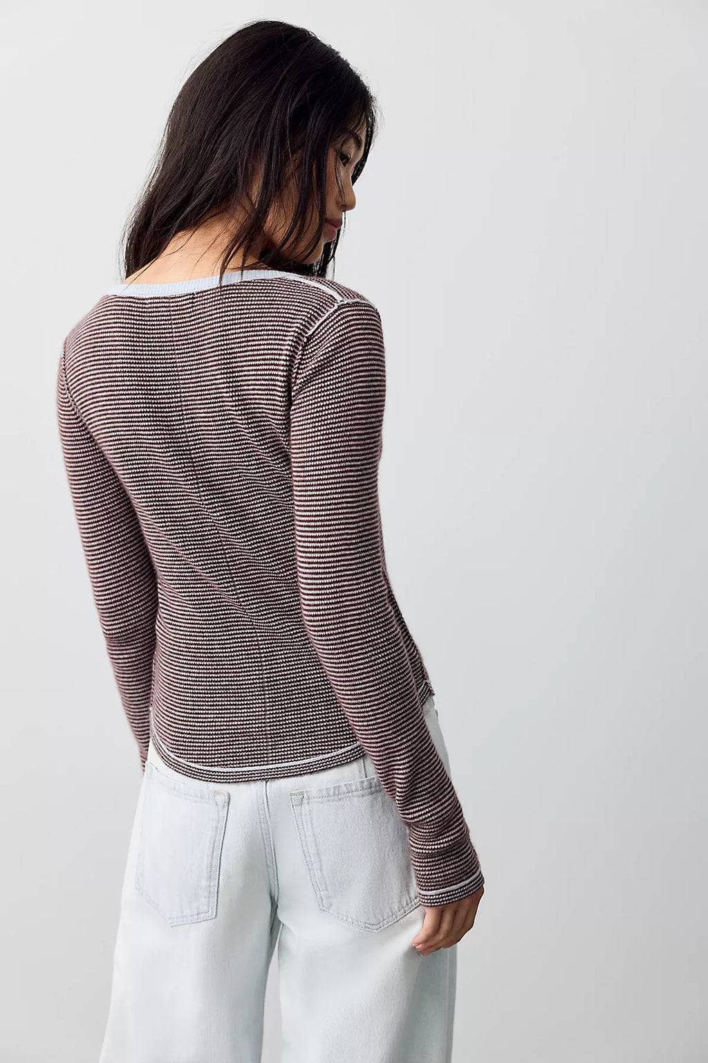 We The Free Hudson Striped Cashmere Henley
